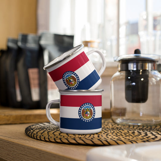 Missouri Flag Enamel Mug