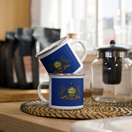 Pennsylvania Flag Enamel Mug