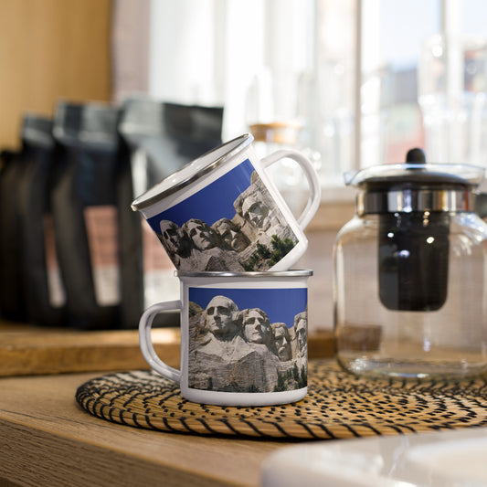 Mount Rushmore Enamel Mug