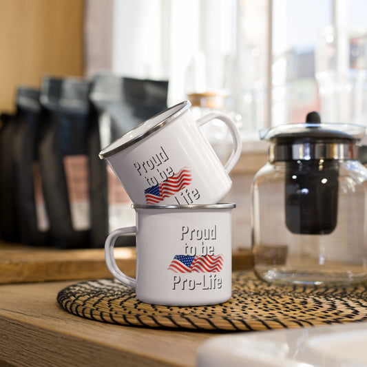 Proud to be Pro-Life Enamel Mug