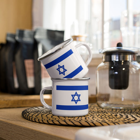 Israel Flag Enamel Mug