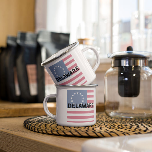 Delaware Betsy Ross Flag Enamel Mug